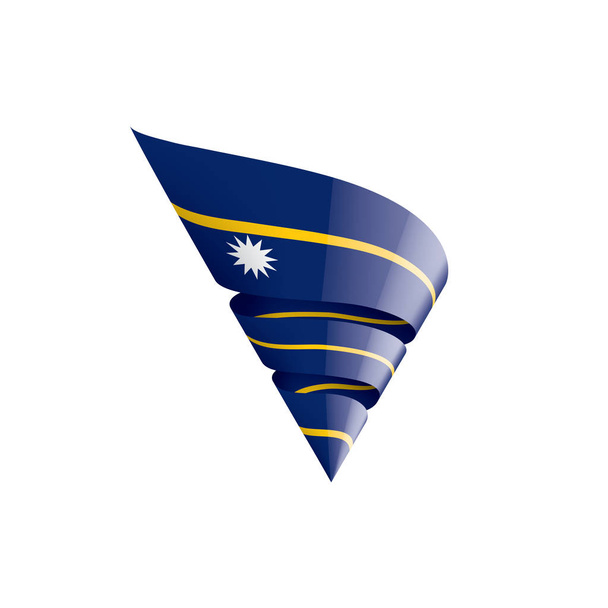 Nauru zászló, egy fehér háttér vektor illusztráció - Vektor, kép