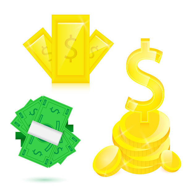 Money. Vector illustration set - Vector, Image