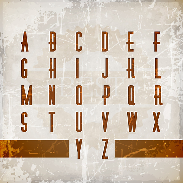vector alphabet vintage style. - Vector, Image