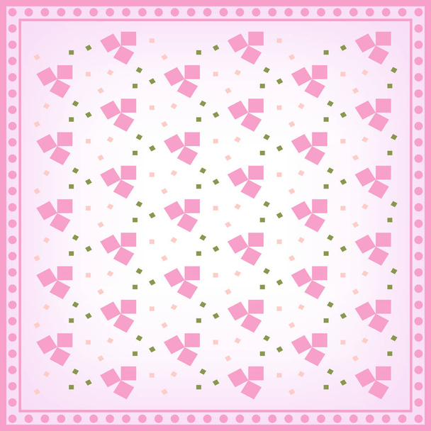 Background with pink and green pattern - Vektör, Görsel