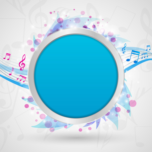 Musical notes background vector illustration - Vector, Image