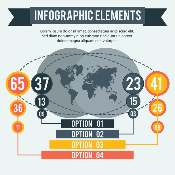 Business infographic elements vector illustration - Vector, imagen