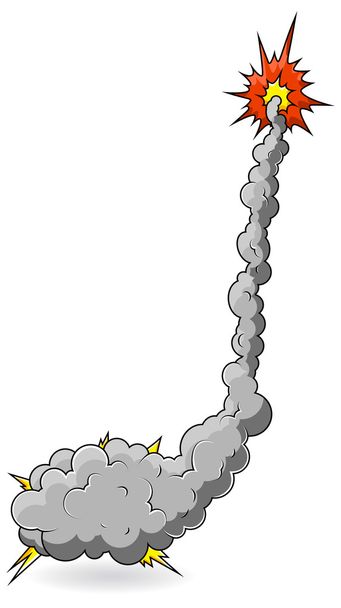 面白い漫画爆発のベクトル図 - ベクター画像