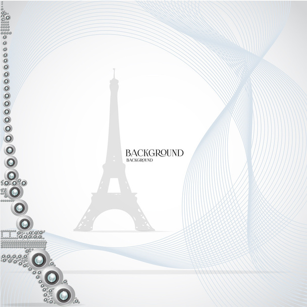 White eiffel tower made from webcam. Vector illustration - Vector, Image
