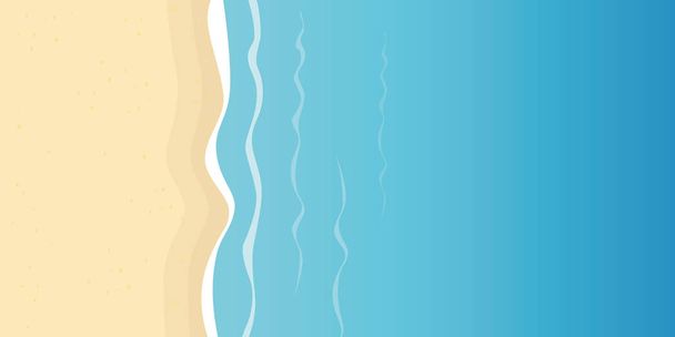 sandy beach and water summer holiday background - Vector, Image