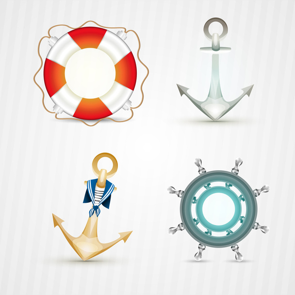 Set of Nautical objects - Vector, Image