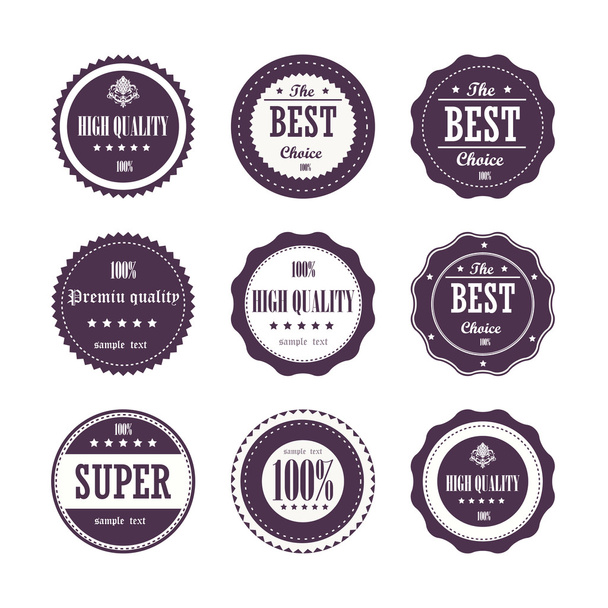 Collection of Vintage High Quality labels - Vector, Image