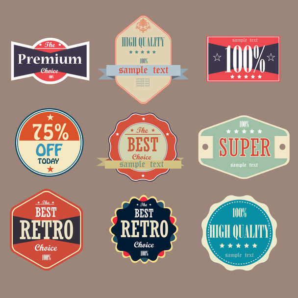 Collection of Vintage High Quality labels - Vector, Image