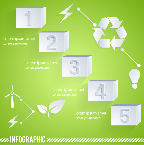 Eco infographic prvky. vektorové sada - Vektor, obrázek
