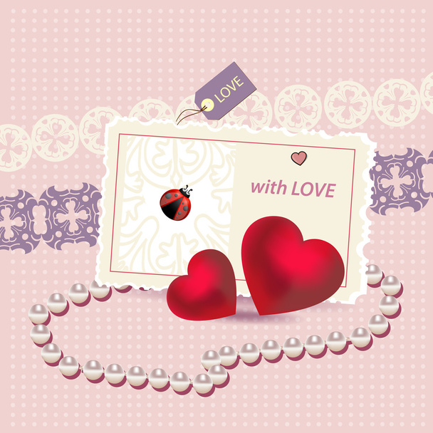 Valentines Illustration vectorielle de carte
 - Vecteur, image