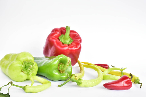 peppers on white background - Photo, Image