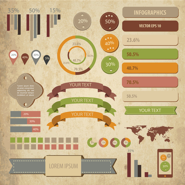 Business infographic prvky vektorové ilustrace - Vektor, obrázek