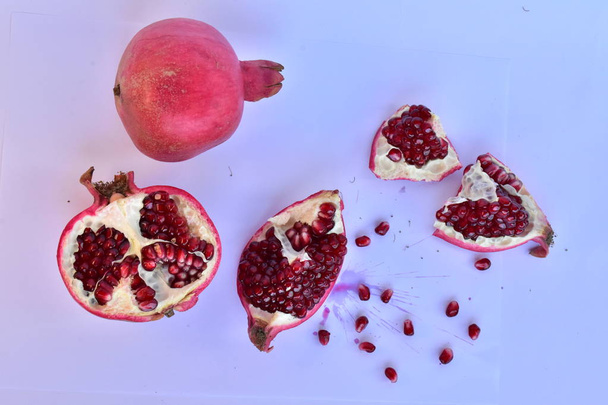 ripe pomegranate close up  - Photo, Image