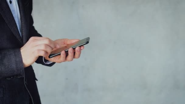 business market research choose hands swipe phone - Video, Çekim