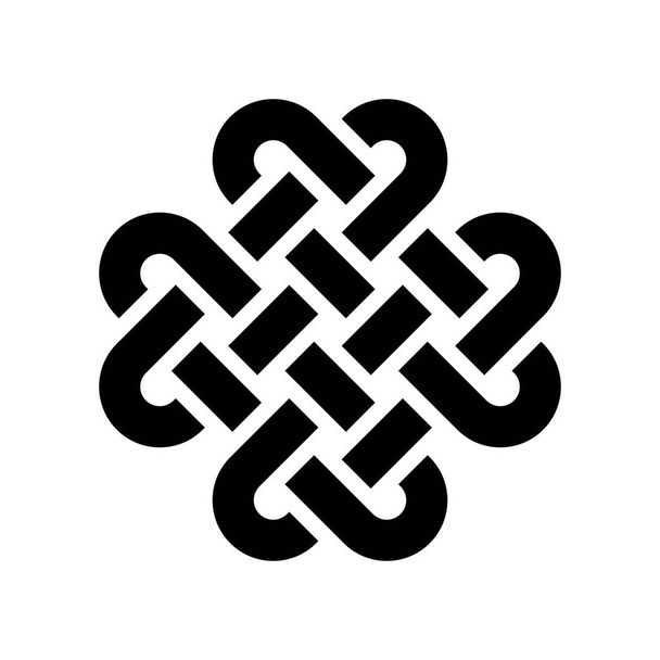 Kelta knot-vektor, ünnepe a Szent Patrick vonal stílus ikon - Vektor, kép