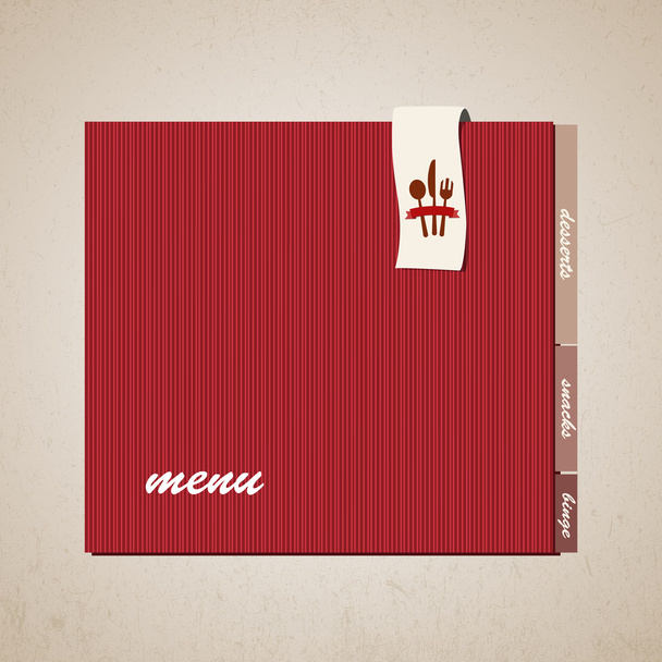 Cartão de design menu restaurante
 - Vetor, Imagem