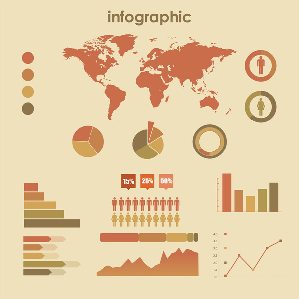 Business infographic elements vector illustration - Vecteur, image