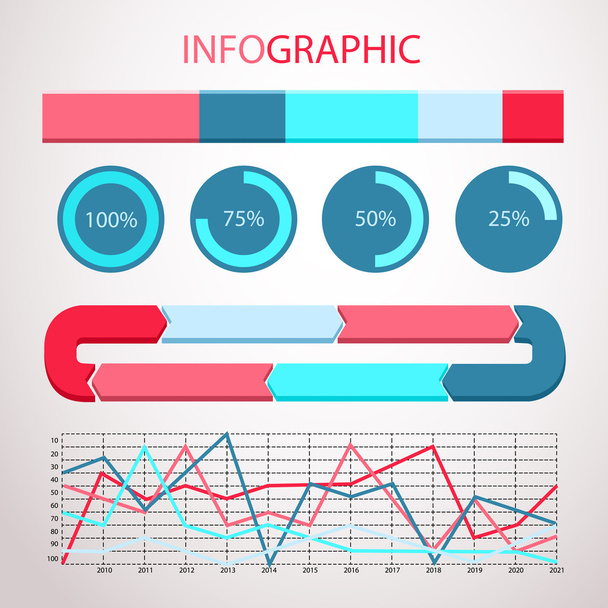 iş Infographic öğeleri illüstrasyon vektör - Vektör, Görsel
