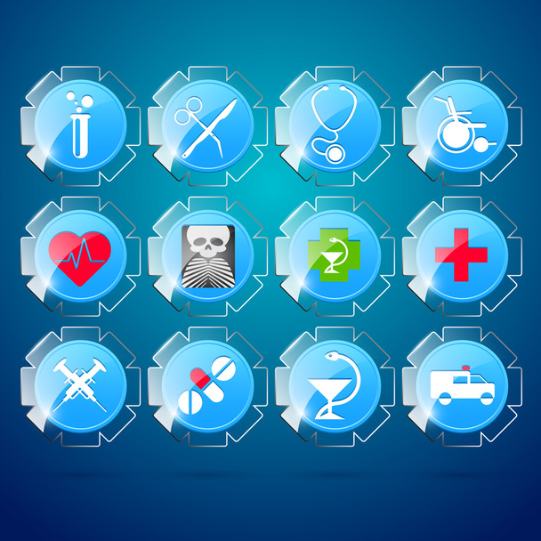 Vector set of medical icons. - Vector, Image
