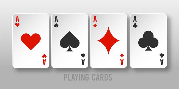 Καζίνο Πρότυπο σχέδιο με ρεαλιστική ρουλέτα τροχό, παίζοντας χαρτιά και καζίνο μάρκες εικόνα φόντου. -Διάνυσμα  - Διάνυσμα, εικόνα