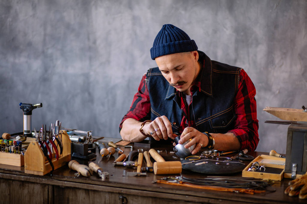 jewellery-making skills. skills of the silversmith. - Photo, Image