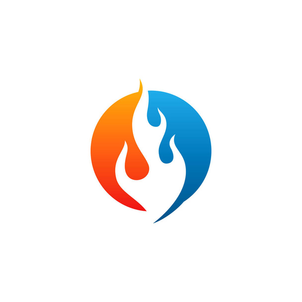 modern flame fire red design - Vector, Image