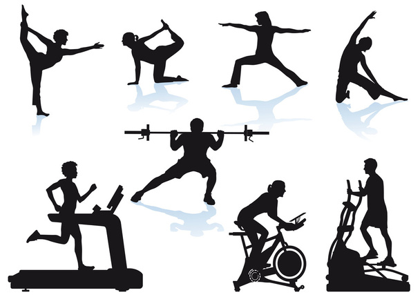 Fitness sports - Vector, Image