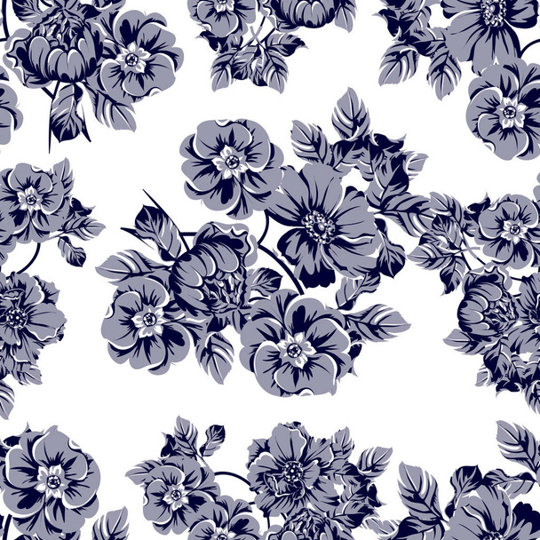 vector illustration of vintage flowers pattern backdrop - Vektori, kuva