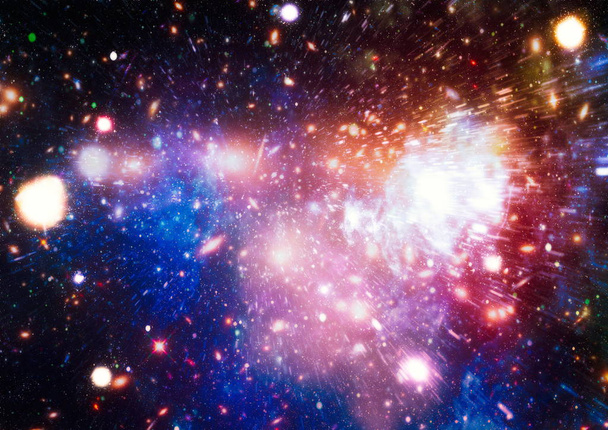 A robbanás szupernóva. Fényes csillag-köd. Távoli galaxisban. Szilveszteri tűzijáték. Absztrakt képet. Ez a kép a Nasa berendezett elemei. - Fotó, kép