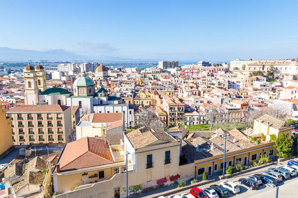 Panorama Cagliari, Sardinya Adası, İtalya - Fotoğraf, Görsel