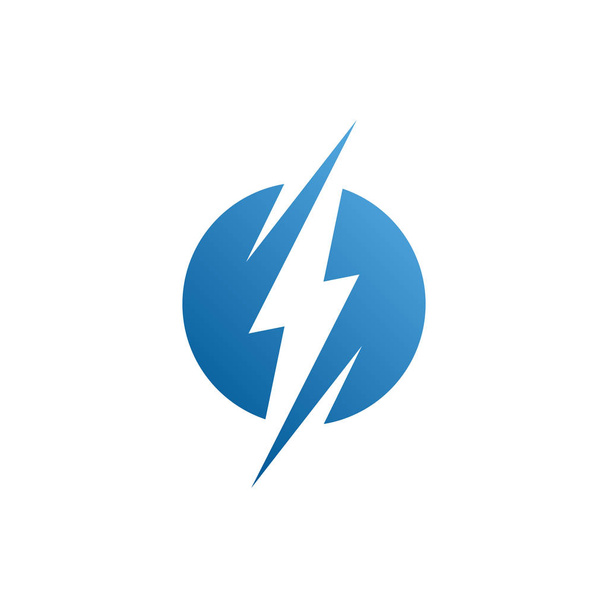 moderna icona fulmine elettrico blu
 - Vettoriali, immagini