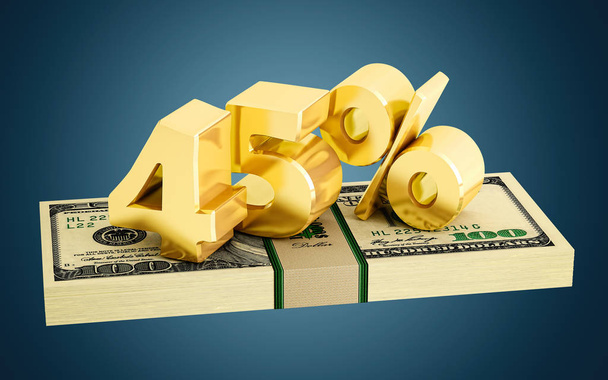 45 % - épargne - escompte - taux d'intérêt
 - Photo, image