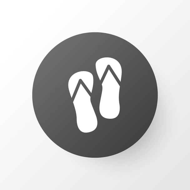 Flip flops pictogram symbool. Premium kwaliteit afgelegen strand sandaal element in trendy stijl. - Vector, afbeelding