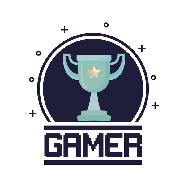 classic video game trophy - Vector, Image