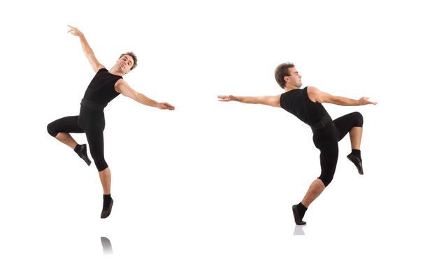 Junge Tänzerin isoliert auf der weißen Seite - Foto, Bild