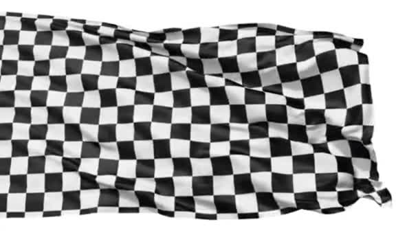 seamless looping checkered flag waving in the wind - Footage, Video