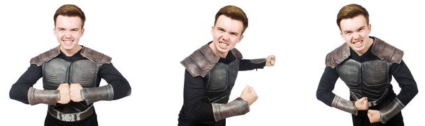 Young funny man in armour suit  - Photo, image