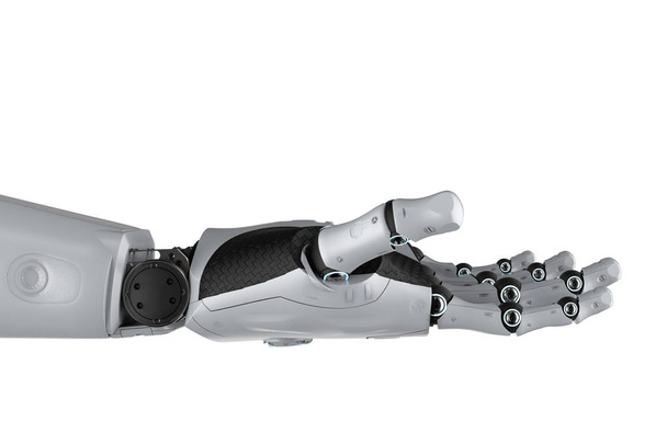 3d renderizado mano robótica aislada en blanco
 - Foto, imagen