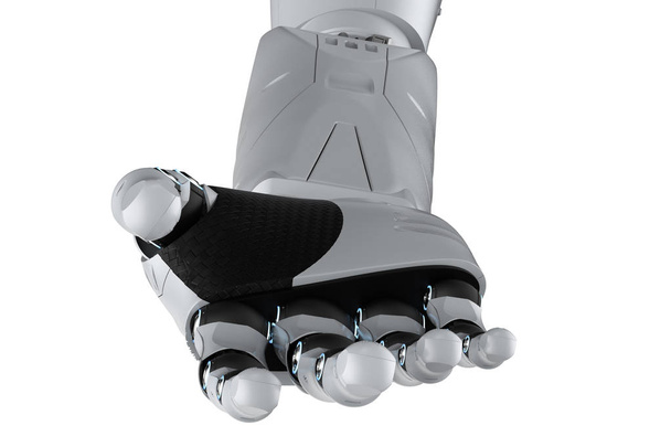 3d renderização mão robótica isolado no branco
 - Foto, Imagem