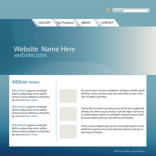 Web site template vector - Vektor, obrázek