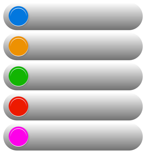 Button element in various colors. Vector template - Vector, Image