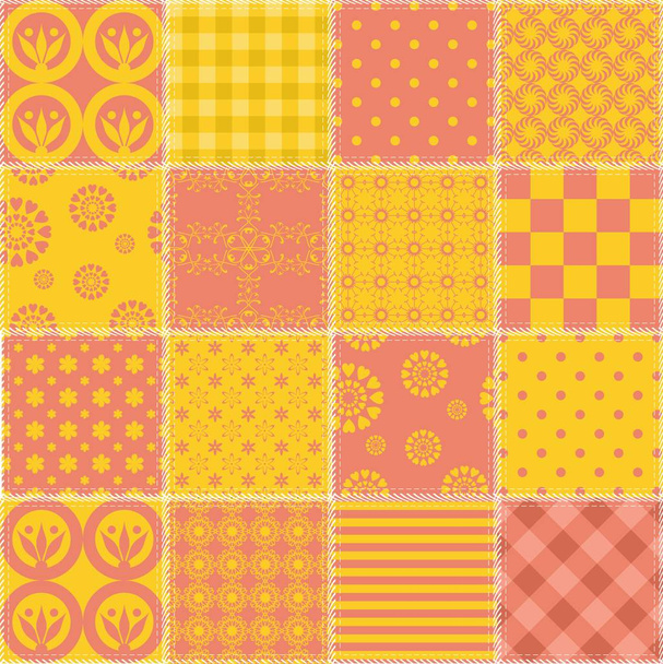 patchwork φόντο με διαφορετικά πρότυπα - Διάνυσμα, εικόνα