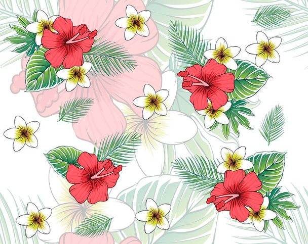 tropical floral pattern design - Foto, immagini