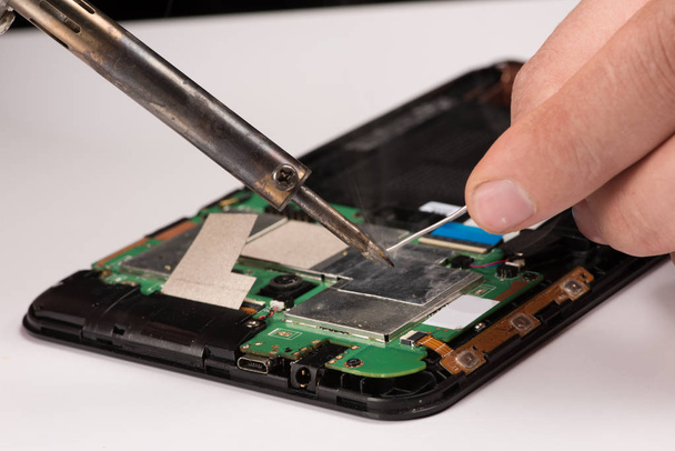 Repair of cell phones in the service center - Photo, Image