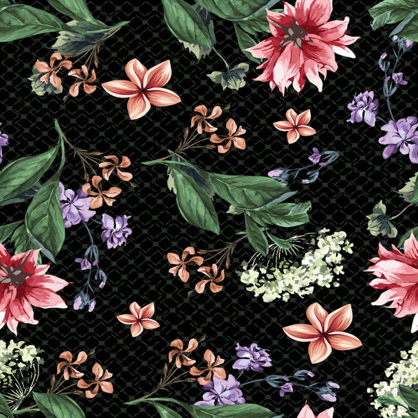 Geometrické pozadí krásné barevné květiny - Fotografie, Obrázek