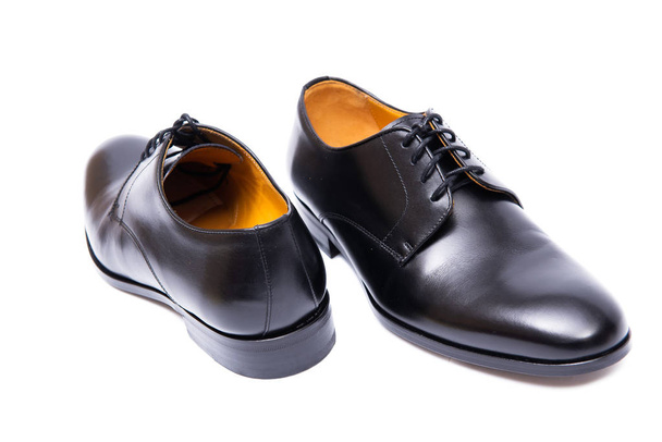 sapatos pretos isolados no fundo branco - Foto, Imagem