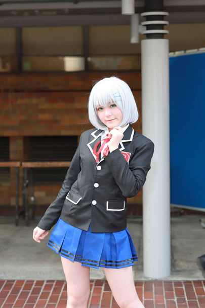a Cosplayer posing the japanese animation in event - Photo, Image