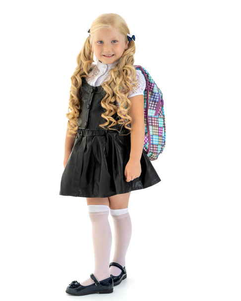 The girl goes to school - Фото, изображение