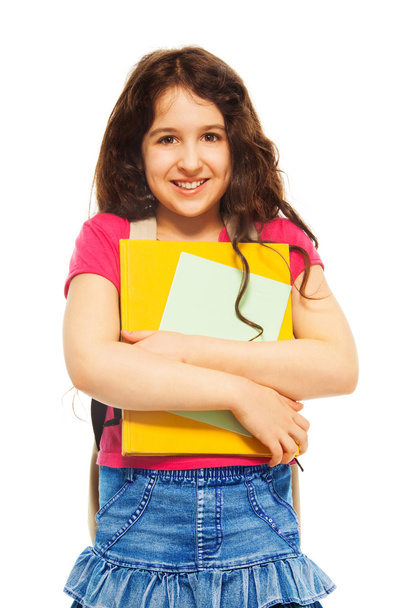 Schoolgirl with books - Foto, Imagen