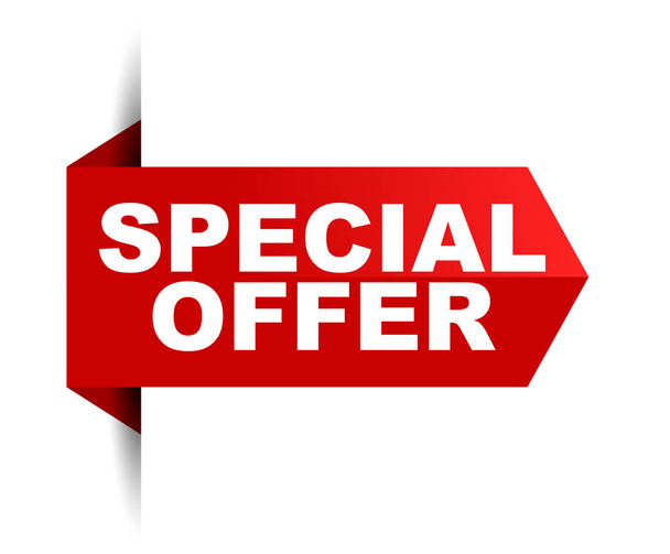 red vector banner special offer - Vector, Image